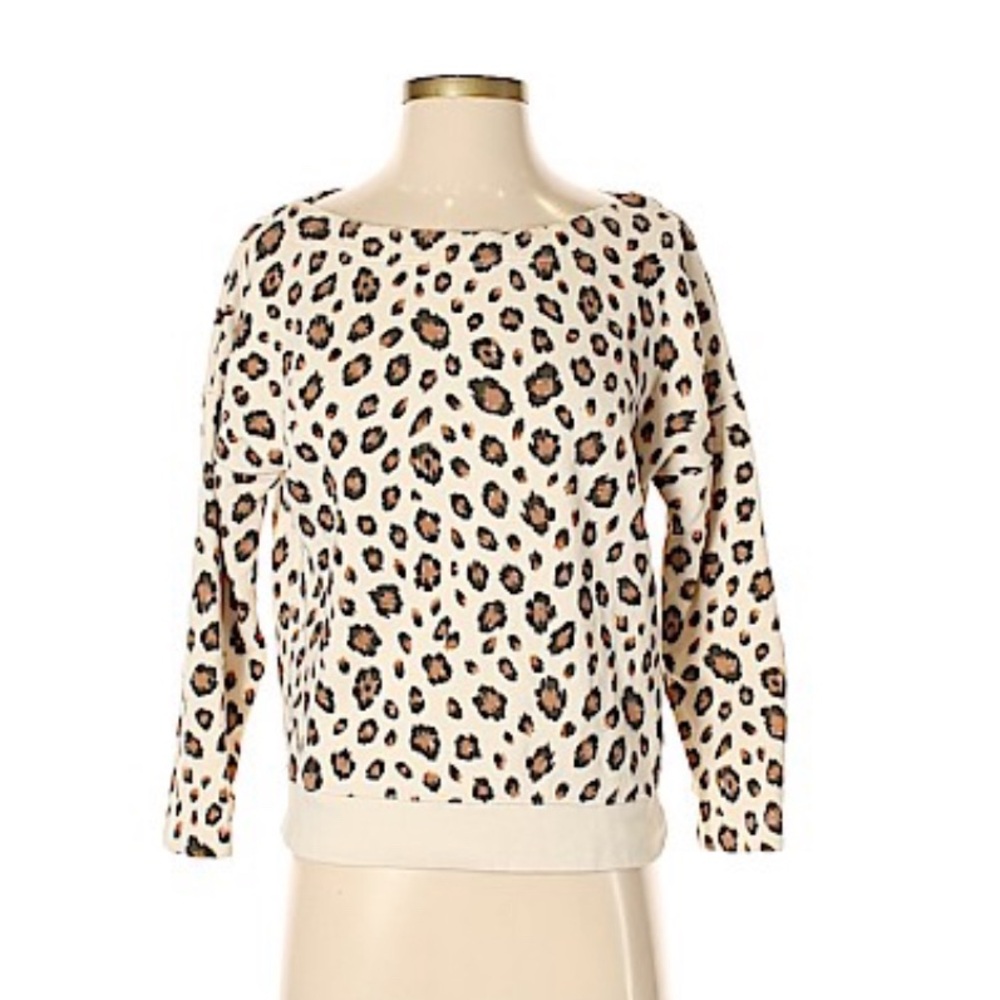 J CREW LEOPARD PRINT SWEATSHIRT/TOP